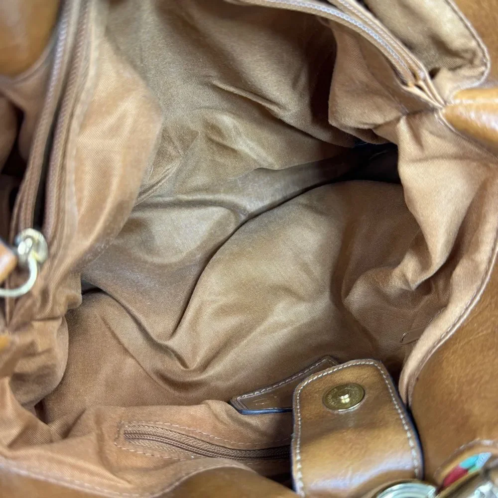 Relic‎ Floral Canvas Hobo Shoulder Pouch Bag Ivory Multi Boho Western